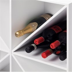 Stor KVADRAT reol med 4 rum - hvidmalet birk